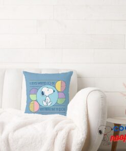 Peanuts Snoopy Always Wanted To Be A Dog Throw Pillow 2