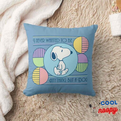 Peanuts Snoopy Always Wanted To Be A Dog Throw Pillow 8