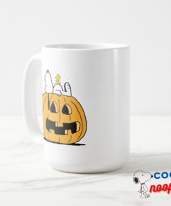 Peanuts Snoopy And Woodstock Jack O Lantern Mug 2