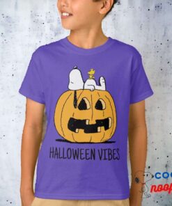 Peanuts Snoopy And Woodstock Jack O Lantern T Shirt 10
