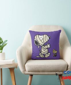 Peanuts Snoopy And Woodstock Mummies Throw Pillow 3