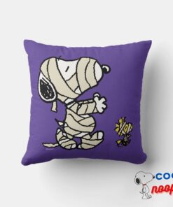 Peanuts Snoopy And Woodstock Mummies Throw Pillow 4