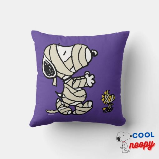 Peanuts Snoopy And Woodstock Mummies Throw Pillow 4