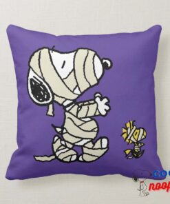 Peanuts Snoopy And Woodstock Mummies Throw Pillow 6