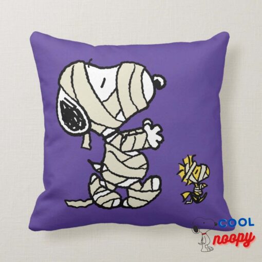 Peanuts Snoopy And Woodstock Mummies Throw Pillow 6