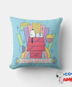 Peanuts Snoopy Art Deco Dreams Throw Pillow 6