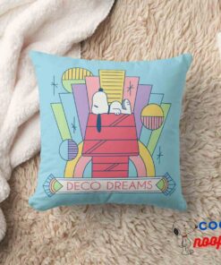 Peanuts Snoopy Art Deco Dreams Throw Pillow 8