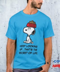 Peanuts Snoopy Balancing His Dog Dish T Shirt 8