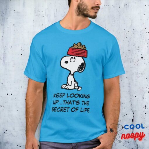 Peanuts Snoopy Balancing His Dog Dish T Shirt 8