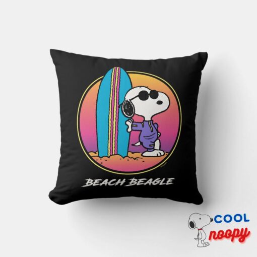 Peanuts Snoopy Beach Beagle Throw Pillow 5