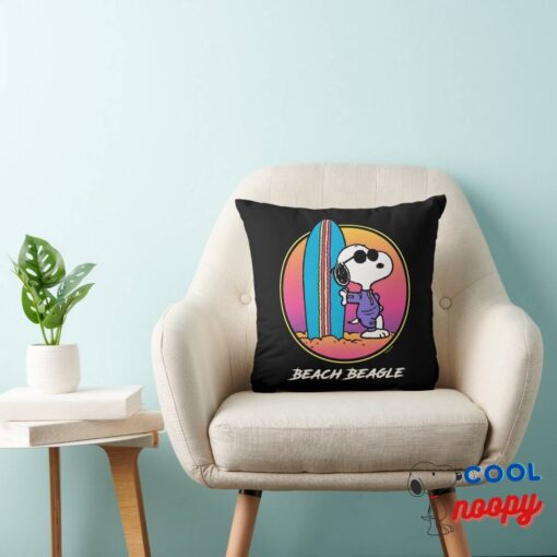 Peanuts Snoopy Beach Beagle Throw Pillow 8