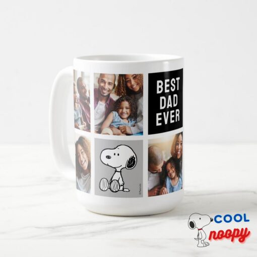 Peanuts Snoopy Best Dad Photo Collage Coffee Mug 15