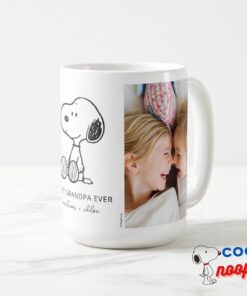 Peanuts Snoopy Best Grandpa Ever Photo Coffee Mug 15