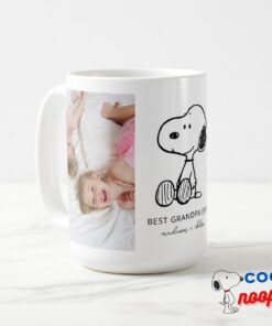 Peanuts Snoopy Best Grandpa Ever Photo Coffee Mug 3
