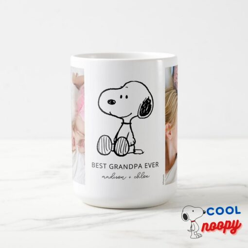 Peanuts Snoopy Best Grandpa Ever Photo Coffee Mug 6