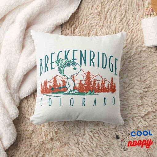 Peanuts Snoopy Breckenridge Colorado Throw Pillow 8