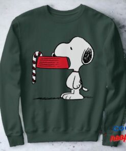 Peanuts Snoopy Candy Cane Food Dish Sweatshirt 2