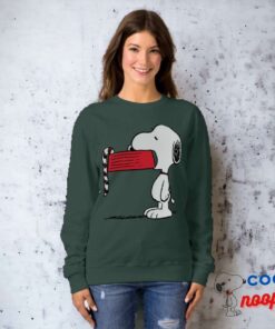 Peanuts Snoopy Candy Cane Food Dish Sweatshirt 4