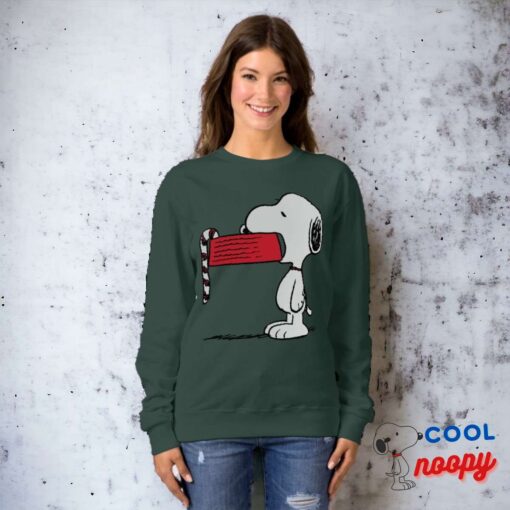 Peanuts Snoopy Candy Cane Food Dish Sweatshirt 4