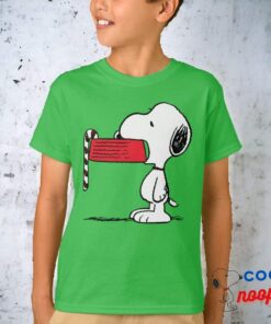 Peanuts Snoopy Candy Cane Food Dish T Shirt 4