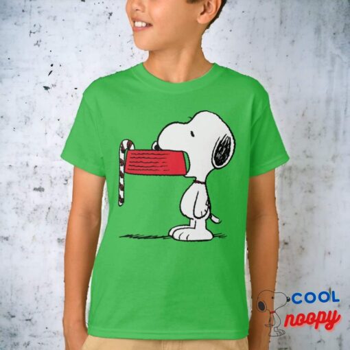 Peanuts Snoopy Candy Cane Food Dish T Shirt 4