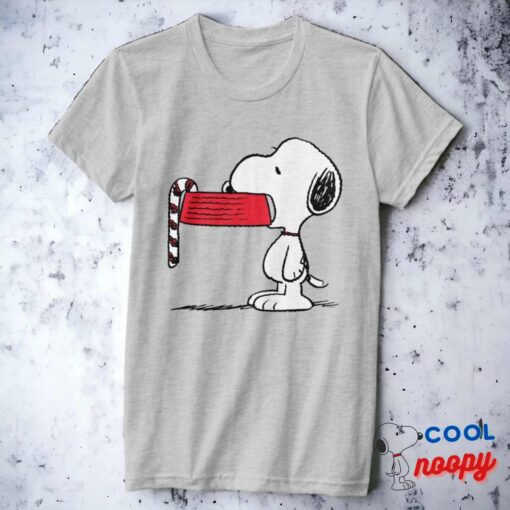 Peanuts Snoopy Candy Cane Food Dish T Shirt 5