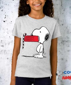 Peanuts Snoopy Candy Cane Food Dish T Shirt 9