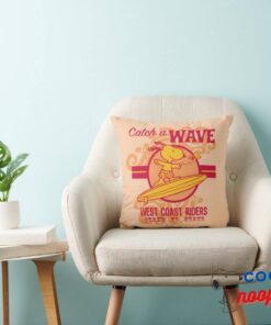 Peanuts Snoopy Catch A Wave West Coast Riders Throw Pillow 3