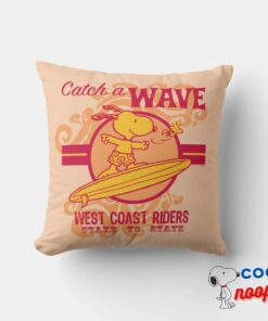 Peanuts Snoopy Catch A Wave West Coast Riders Throw Pillow 5
