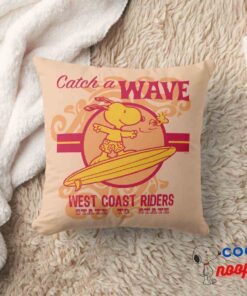 Peanuts Snoopy Catch A Wave West Coast Riders Throw Pillow 8