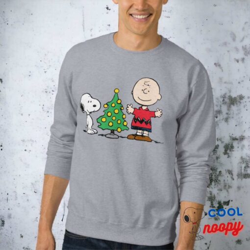 Peanuts Snoopy Charlie Brown Christmas Tree Sweatshirt 1