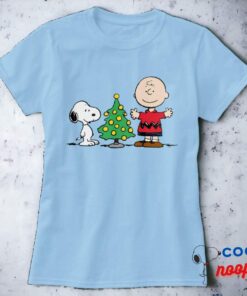 Peanuts Snoopy Charlie Brown Christmas Tree T Shirt 9