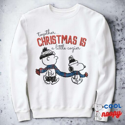 Peanuts Snoopy Charlie Brown Winter Scarf Sweatshirt 2
