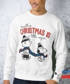 Peanuts Snoopy Charlie Brown Winter Scarf Sweatshirt 6