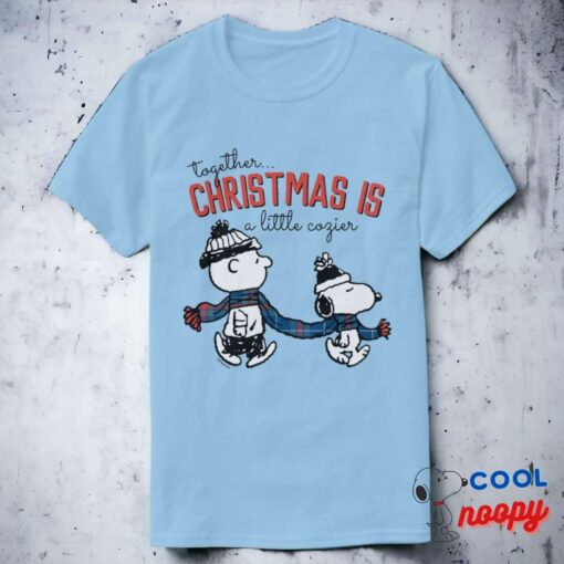 Peanuts Snoopy Charlie Brown Winter Scarf T Shirt 6