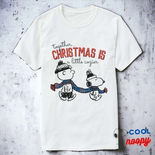 Peanuts Snoopy Charlie Brown Winter Scarf T Shirt 7