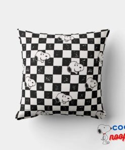 Peanuts Snoopy Checkered Flag Throw Pillow 3