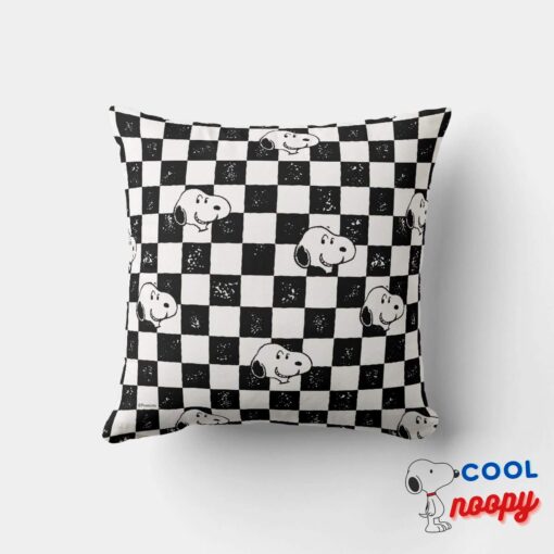 Peanuts Snoopy Checkered Flag Throw Pillow 3