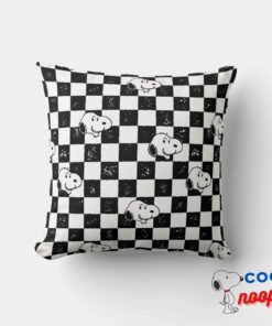 Peanuts Snoopy Checkered Flag Throw Pillow 4