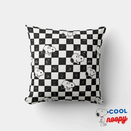 Peanuts Snoopy Checkered Flag Throw Pillow 4