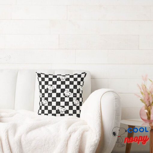 Peanuts Snoopy Checkered Flag Throw Pillow 8