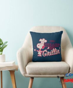 Peanuts Snoopy Chillin And Grillin Throw Pillow 3