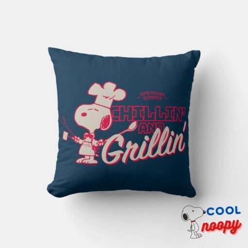 Peanuts Snoopy Chillin And Grillin Throw Pillow 6