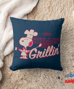 Peanuts Snoopy Chillin And Grillin Throw Pillow 8
