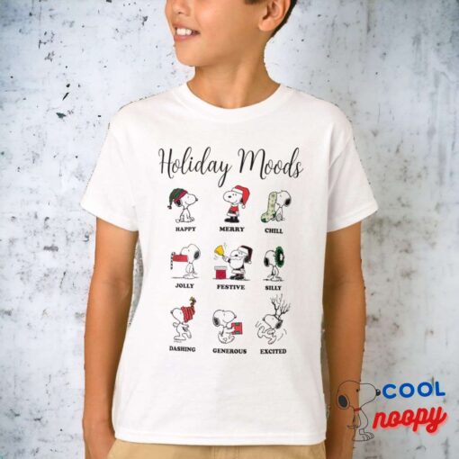 Peanuts Snoopy Christmas Holiday Moods T Shirt 15