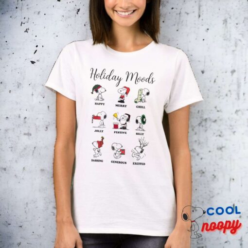 Peanuts Snoopy Christmas Holiday Moods T Shirt 2