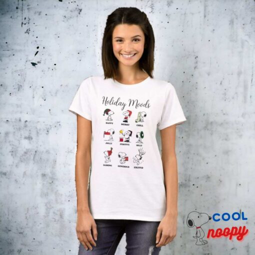 Peanuts Snoopy Christmas Holiday Moods T Shirt 4
