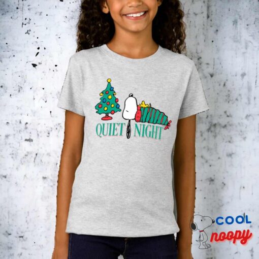 Peanuts Snoopy Christmas Quiet Night T Shirt 15