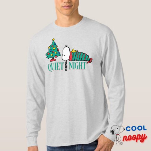 Peanuts Snoopy Christmas Quiet Night T Shirt 6