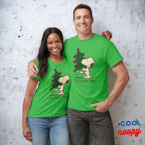 Peanuts Snoopy Christmas Tree T Shirt 5